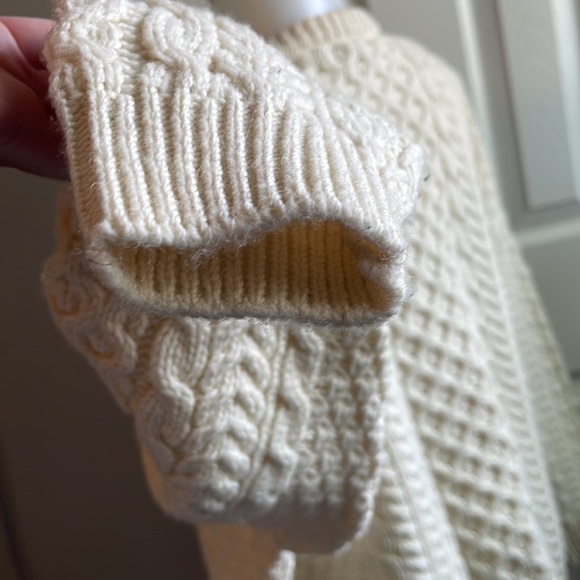 EUC Carraig donn cream wool button up sweater size L - Picture 9 of 13